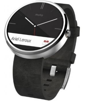 Motorola Moto 360 Leather Grey