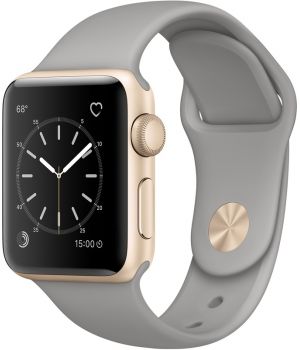 Apple Watch 38mm Series 2 Gold Aluminum Case with Concrete Sport Band (MNP22)
