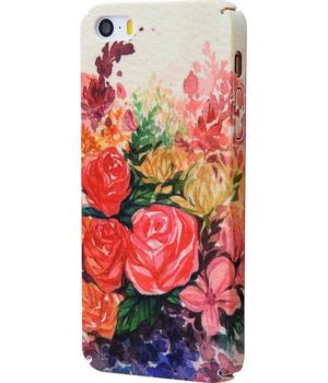 Simple Case Flowers Soft Touch for iPhone SE/5s with Flowers