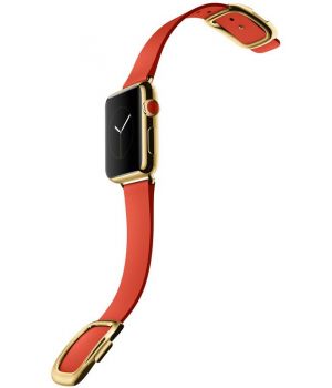 Apple Watch Edition 38mm 18-Karat Yellow Gold Case with Bright Red Modern Buckle (MJ3G2)