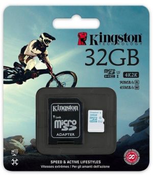 Kingston 32 GB microSDHC class 10 UHS-I U3 + SD Adapter SDCG/32GB