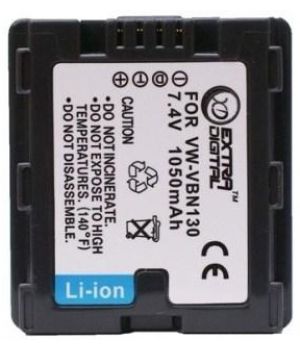 ExtraDigital Аккумулятор для Panasonic VW-VBN130, Li-ion, 1050 mAh - DV00DV1361