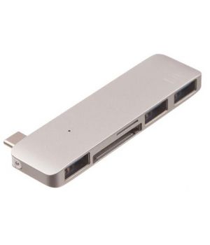 Kit USB-C Multiport Adaptor USB-C to 3*USB 3.0, SD/microSD reader (Silver) (C5IN1SL)