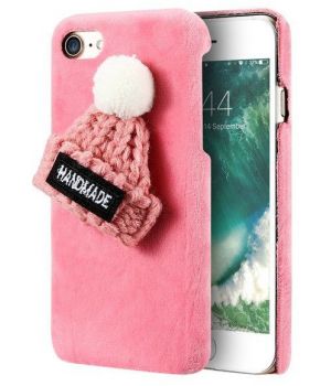 Knitted Hat "Hand Made" Pink iPhone 7