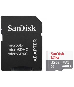 SanDisk Ultra microSDHC 32GB Class 10 UHS-I + SD Adapter (SDSQUNB-032G-GN3MA)