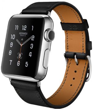 Apple Watch Hermes Single Tour 38mm with Noir Leather Band (MLCP2)