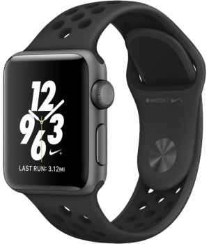 Apple Watch Nike+ 38mm Series 2 Space Gray Aluminum Case with Anthracite/Black Nike Sport Band (MQ162)