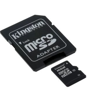 Kingston 16 GB microSDHC class 10 + SD Adapter SDC10/16GB