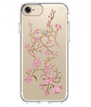 Speck iPhone 7 Almond Presidio Clear Print Golden Blossoms Pink (SP-79991-5754)