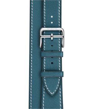 Apple Watch Hermes Barenia Leather Double Tour Regular 38mm Bleu Jean (MMNY2)