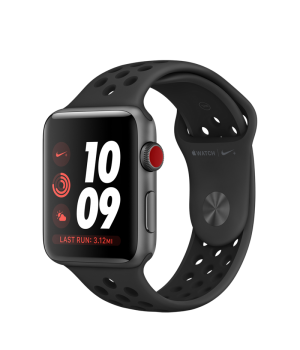 Apple Watch Nike+ 42mm Series 3 GPS + Cellular Space Gray Aluminum Case with Anthracite/Black Nike Sport Band (MQMF2)