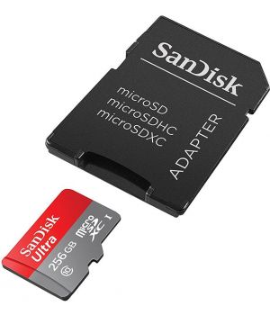 SanDisk microSDXC 256GB Class 10 UHS-I Ultra + SD Adapter (SDSQUNI-256G-GN6MA)