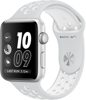 Apple Watch Nike+ 42mm Series 2 Silver Aluminum Case with Pure Platinum/White Nike Sport Band (MQ192)