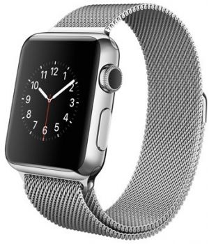Apple Watch 38mm Stainless Steel Case with Milanese Loop (MJ322)