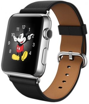 Apple Watch 42mm Stainless Steel Case with Black Classic Buckle (MLFA2)