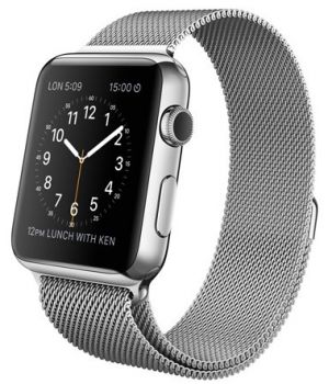 Apple Watch 42mm Stainless Steel Case with Milanese Loop (MJ3Y2)