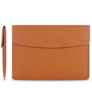 Cartinoe Leather Case Sleeve for MacBook 13 Light Brown