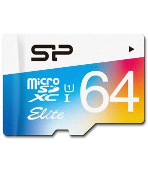 Silicon Power 64 GB microSDXC class 10 UHS-I Elite Color + SD adapter SP064 (GBSTXBU1V20-SP)
