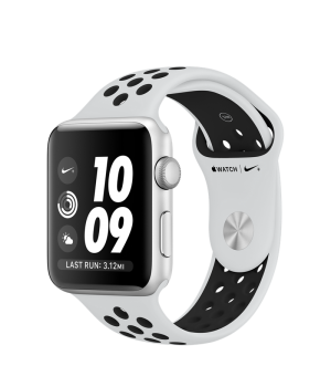 Apple Watch Nike+ 42mm Series 3 GPS Silver Aluminum Case with Pure Platinum/Black Nike Sport Band (MQL32)