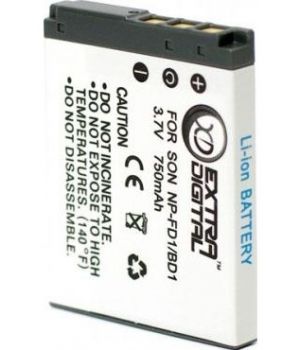 ExtraDigital Аккумулятор для Sony NP-BD1, Li-ion, 750 mAh (BDS2644)