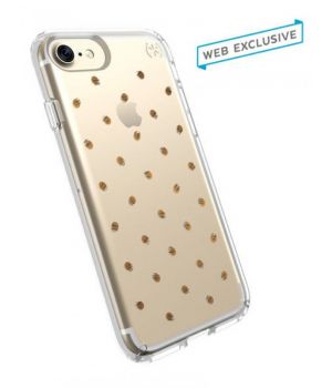 Speck iPhone 7 Almond Presidio Clear Print Etched Dot Silver (SP-79991-5752)
