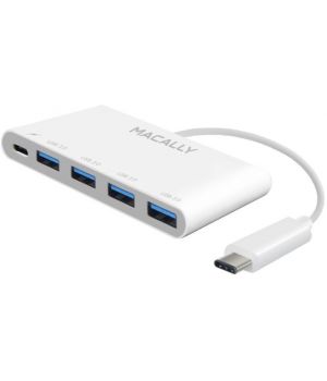 Macally USB-C to 4 x USB-A 3.0 & Macbook Charging Port for MacBook (UC3HUB4C)