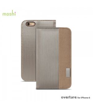Moshi Overture Wallet Case Brushed Titanium for iPhone 6 (99MO052241)