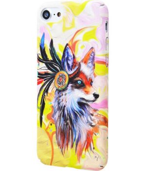 Simple Case Flowers Soft Touch for iPhone 7 with Fox