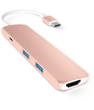 Satechi Aluminum Type-C Slim Multi-Port Adapter 4K Rose Gold (ST-CMAR)