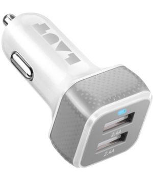 Laut Power Dash 4.8 White (2x12W USB 2,4A) (LAUT_PD02_W)