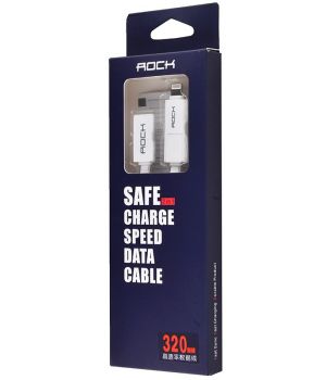 Rock Lightning + MicroUSB to USB 2in1 Cable White (30cm)
