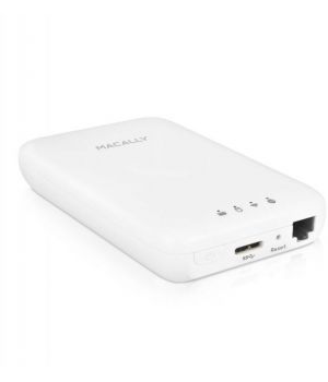 Macally Mobile Wi-Fi Hard Drive Enclosure for Wireless Storage White (WIFIHDD)