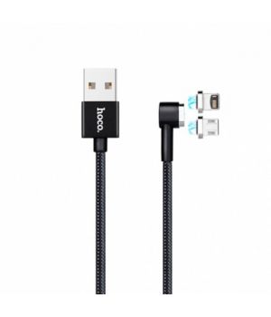 Hoco U20 L Shape Magnetic Adsorption Lightning + Micro USB Cable (1m)